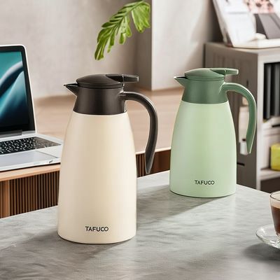 Maßgeschneiderte Edelstahl Vakuum Isolierter Warmwasserbehälter Tragbare Kaffeekanne für Erwachsene