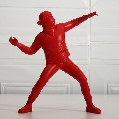 Resin Art Deco Stil Vertikalmuster Blumenwerfen Jungen Kreuzspiegel für Heimdekoration