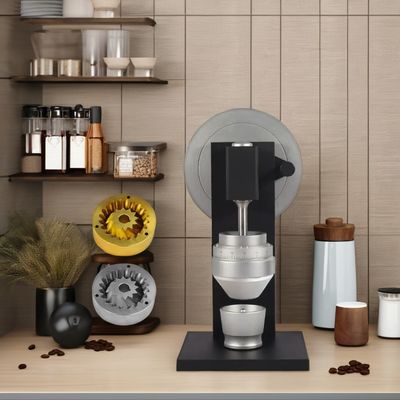 Weiße Aluminium-Stahl-Burr-Hand Kaffeemühle für Zuhause kfj127