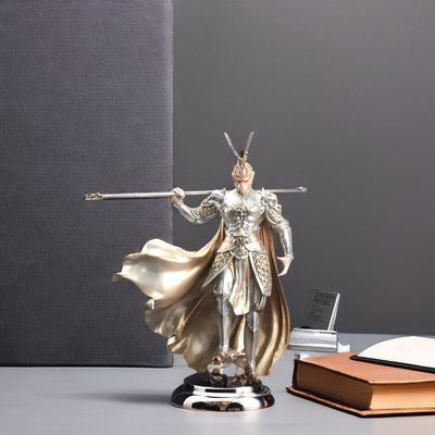 Ornamente Schwarze Mythologie Wukong Golden Hoop Schreibtischfigur Affenkönig gegen Buddha Fernsehschrank Dekor