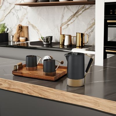 Kaffeekanne aus Edelstahl 304 mit Silikongriff 350 ml 500 ml 1000 ml