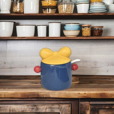 Vintage Keramik-Küchenorganisierer-Gläser für Tee-Kaffee-Zucker-Speicher Plastikglasdeckel