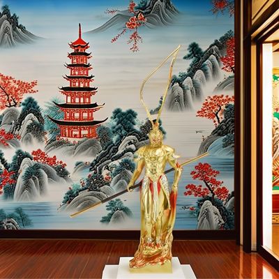 Ornamente Reise in den Westen 3D Harz Figur Metall OEM Monkey King Charakter Collection