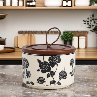 Stilvolle Küche Aufbewahrung und Dekor Vintage Floral Keramikglas im amerikanischen Stil Design