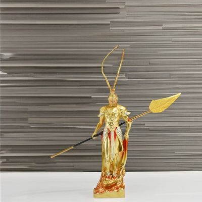 Golden Hoop Monkey King Resin Figur zeitgenössische Metall Sammlungstück für Jahrestage