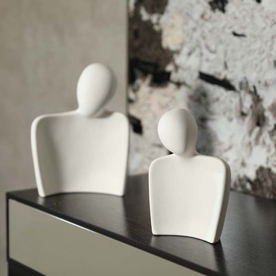 Liebespaar Figurinen Ornamente Bambus Abstrakt Umarmte Liebende Statue Skulptur Cer