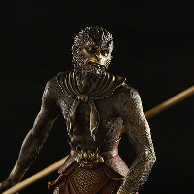 Zeitgenössische Schwarze Mythen Spiele Legenden Custom 3D Wukong Statue in Legierung mit Kunstthema