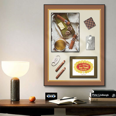 Raffinierte Enddesign-Drei-Dimensional-Zigarren-Kunst Wandmalereien für Cafés Restaurant Wände