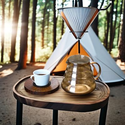 Kaffeekanne aus Keramik mit hohem Borosilikat mit Metallfilter und Tee-Infuser