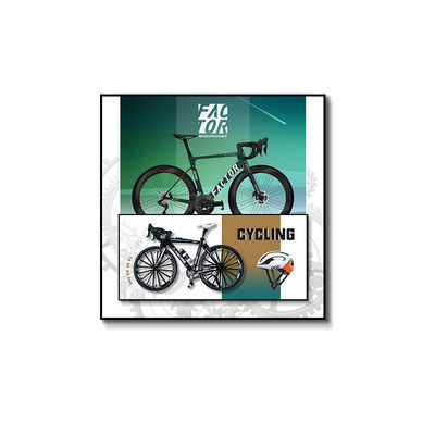 Home Office Hotel Dekoration Modernes Retro Fahrrad Hängende Wandkunst mit Kristall Wandmalerei