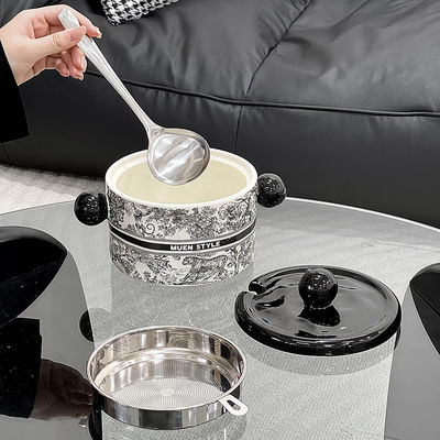 Rotundity Nordic Luxus Keramik Ohrbogen Set mit Mikrowellen-Funktion für Geschäftsgeschenk Set Drucktechnik