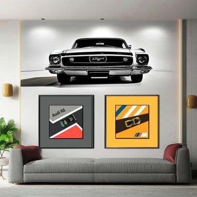 Postmoderne Art Elektrolegierung Auto Hängende Malerei für Kinderzimmer Veranda Dekor