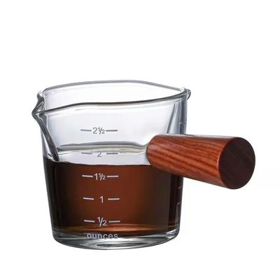 100 ml durchsichtige Borosilikat-Glas-Messbecher mit Deckel minimalistischer Designart