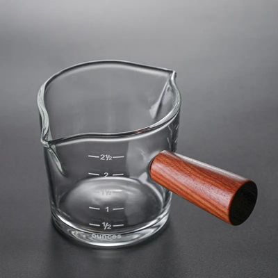 100 ml durchsichtige Borosilikat-Glas-Messbecher mit Deckel minimalistischer Designart