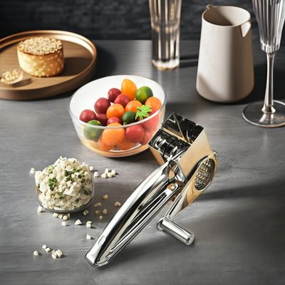 Zuhause Küche Käse Grater mit austauschbaren Trommeln Edelstahl Handschneider