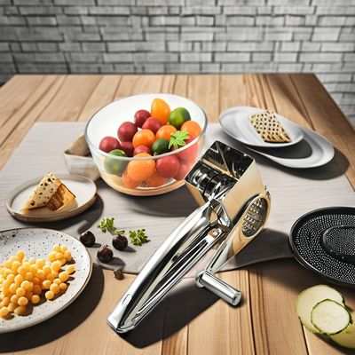 Kompakte Edelstahl-Rotationskäse-Raster für die Zubereitung von Schnellkost in der Heimatküche