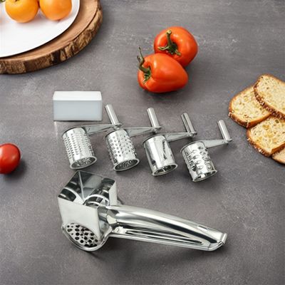Rotationsgrater aus Kupfer des Metalltyps für das einfache Zerkleinern von Käse und Nüssen in Heimküchen