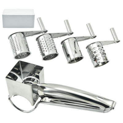 Rotationsgrater aus Kupfer des Metalltyps für das einfache Zerkleinern von Käse und Nüssen in Heimküchen