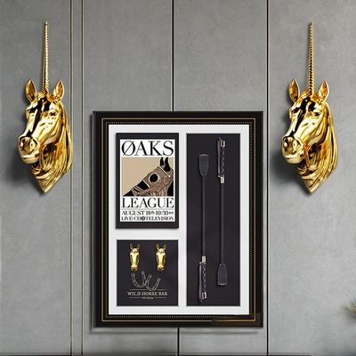 Maßgeschneiderte Größe Dreidimensionale Reiter Wandkunst für Wohnzimmer Eingang Retro Design