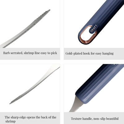 Edelstahl Meeresfrüchte Werkzeug Garnelen Rücken Öffnungsmesser und Fisch Schuppenentferner für zu Hause