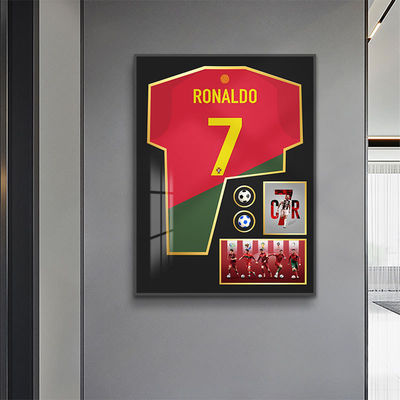 Wohnzimmer Haus Hotel Büro kundenspezifische Farbe Ronaldo Crystal 3 Fußball Trikot Kollektion