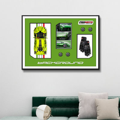 3D-Kristallglas Sportwagen Hintergrund Wandkunst für Wohnzimmer Büro Dekoration