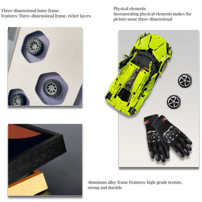 Beschichtung Kreatives Hängendes Design Kristallglas Wandkunst für Luxus-Sportwagen Showroom