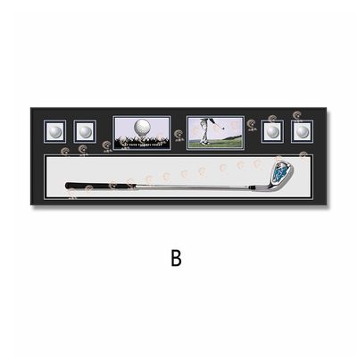 Moderne einfache Kristallglas-Golfmalerei Bausteine Design für Galerie Wand Sets