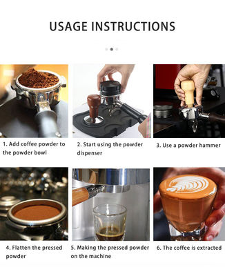 Kaffee-Portafilter Wiederverwendbarer Einfach-Doppel-Spuck 2 Tassen Bodenloser Korb Holzgriff E61 Küche