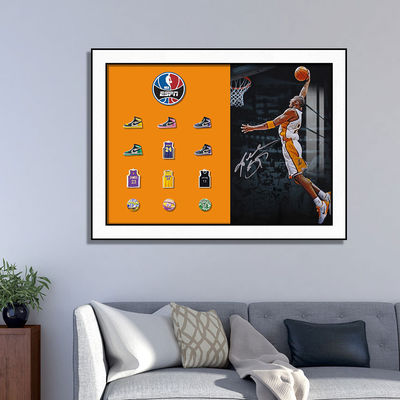 Jordan und LeBron James Basketball Star Wandmalereien für Wohnzimmer und Schlafzimmer Dekor