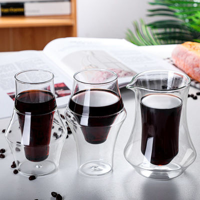 Design Hochborosilikat Glas Kaffeekanne Hergestellt aus Edelstahl Handbrühe