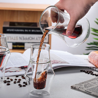 Design Hochborosilikat Glas Kaffeekanne Hergestellt aus Edelstahl Handbrühe