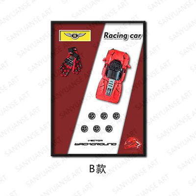 Customized Color Electric Design für moderne 3D Block Auto Wandmalerei im Wohnzimmer