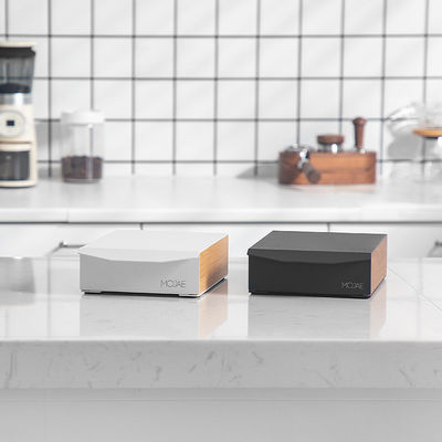 Weiß modernes Design Espresso Kaffee Knock Box Holzrahmen Metall Aluminium