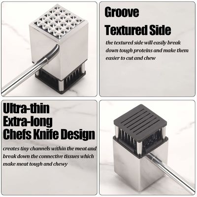 36-Blade Edelstahl Fleisch Tenderer Küchenwerkzeug für Steak und BBQ Metall Hammer