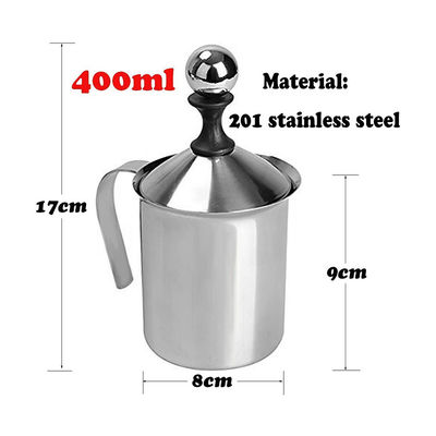 800 ml Handkaffeemilchmischer für Zuhause Ziel Edelstahl Handschäume mit Filter
