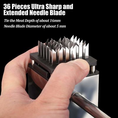 36-Blade Edelstahl Fleischenthender für BBQ-Steak und Truthahn professionelle Qualität
