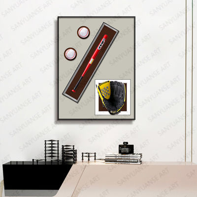 Stylische Galerie Wand Sets Postmoderne 3D Baseball Wand Hängen für modernes Wohnzimmer
