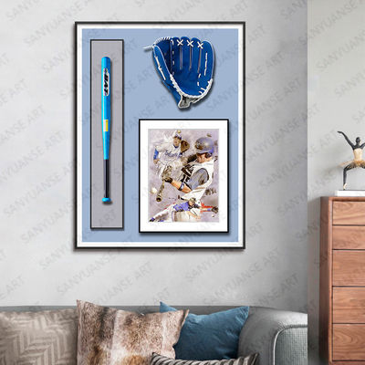 Elektrische Hängende Baseball Wandkunst Postmoderne Art für Home Office Hotel Dekoration