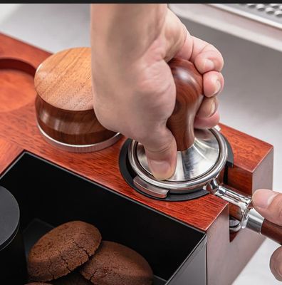 Restaurants Kaffeetools Multifunktions-Holzknockbox mit Edelstahlstand 58mm