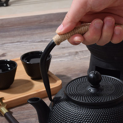 Japanische Gusseisen-Tee-Kaffeekessel-Set perfekt für Heimreisen Schwarzes Zubehör
