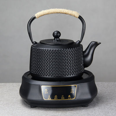 Japanische Gusseisen-Tee-Kaffeekessel-Set perfekt für Heimreisen Schwarzes Zubehör