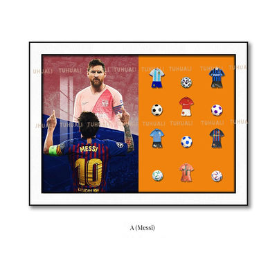 Dekorative moderne 3D-Fußballstar Lionel Messi Wanddekor Elektro-Hängendesign