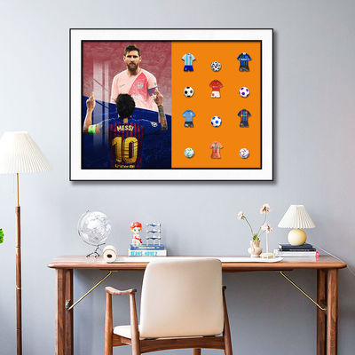 Moderne Fußball Wandkunst Elektrische Bausteine Hängen Format für Wohnzimmer Dekor