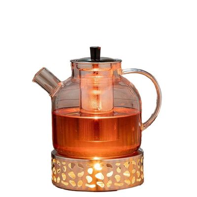 Moderne klare Glaskessel Teetasse mit 1500 ml Kapazität und Edelstahl-Infuser