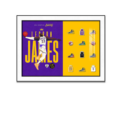 Rechteck hängendes Gemälde für Kinderzimmer Jordan James Club Basketball Star Dekor