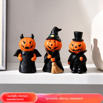Outdoor Garten Dekoration Halloween Kürbis Harz Handwerk mit lustigem Kürbiskopf