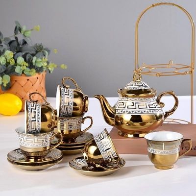 Skimmer Utensilien Typ Golden Design Porzellan Tee und Kaffee Set mit Klappfunktion