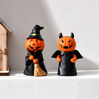 Outdoor Garten Dekoration Halloween Kürbis Harz Handwerk mit lustigem Kürbiskopf
