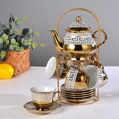 Skimmer Utensilien Typ Golden Design Porzellan Tee und Kaffee Set mit Klappfunktion